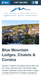 Mobile Screenshot of bluemountainlodges.ca